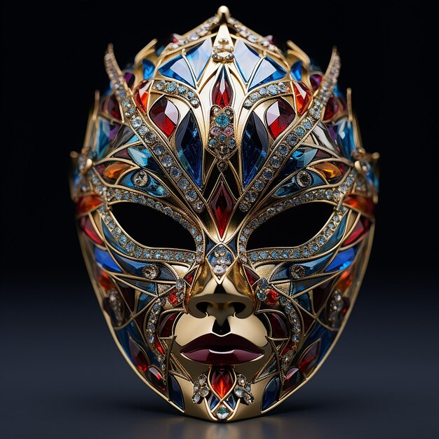 Diamond Encrusted Mask Professional Studio Photo