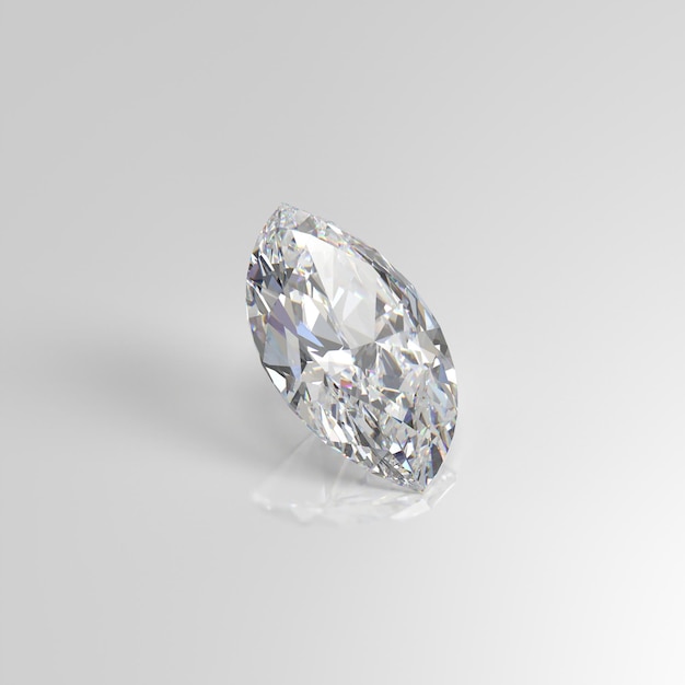 Diamond gemstone marquise 3D render