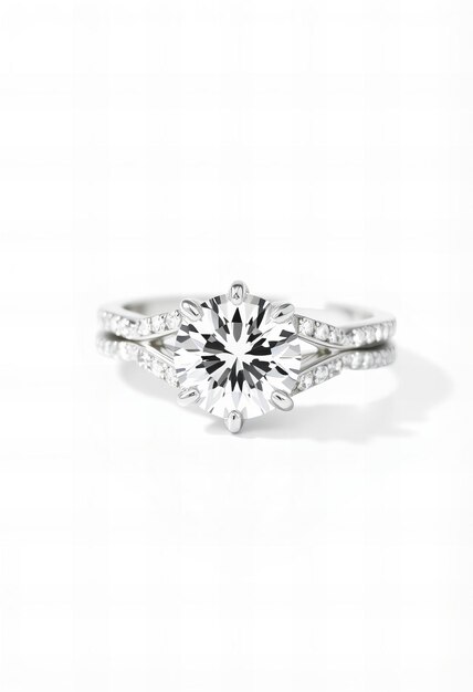 a diamond ring with a diamond and diamonds on it