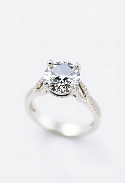 a diamond ring with a diamond on it