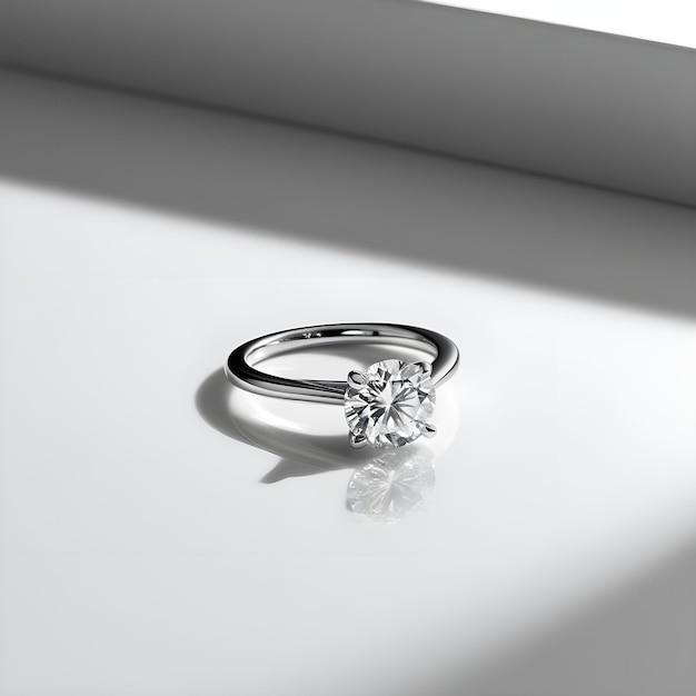 a diamond ring with a diamond on it