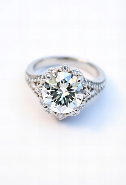 a diamond ring with a diamond ring on it