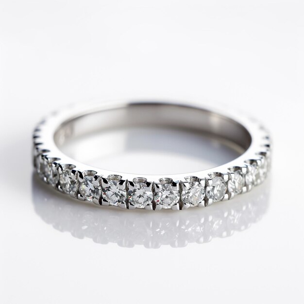 A diamond ring with the word diamond on it