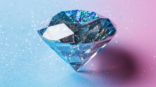 Diamond shape made from glitter isolated on flat background