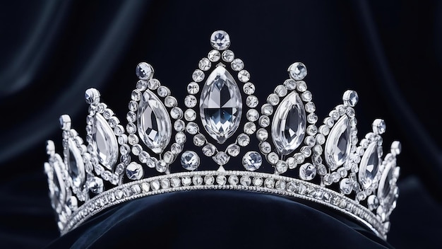 Diamond silver crown for miss pageant beauty queen contest crystal tiara jewelry decorated gems st