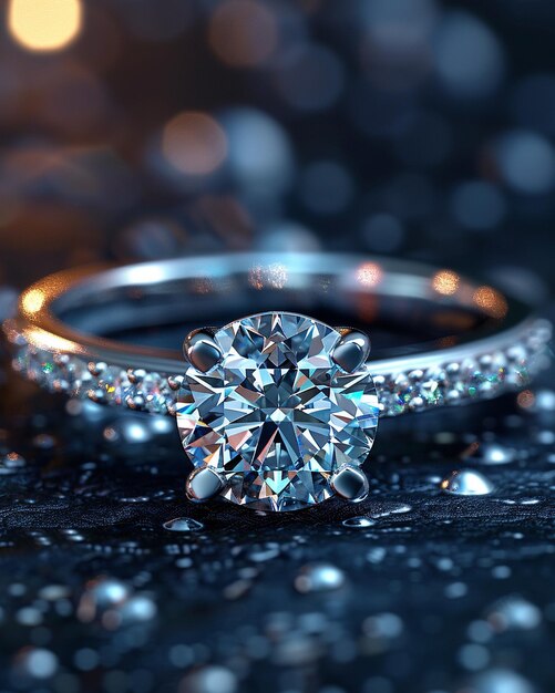 Diamond Solitaire Ring In Platinum A Wallpaper