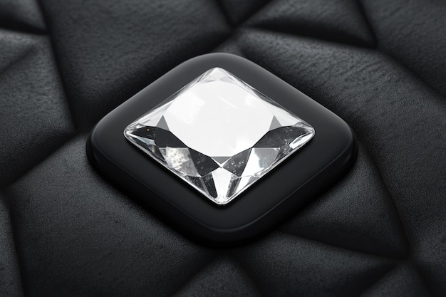 Photo a diamond that is on a black background