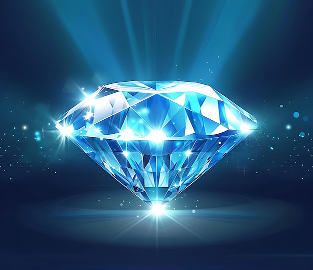 a diamond that is on a blue background