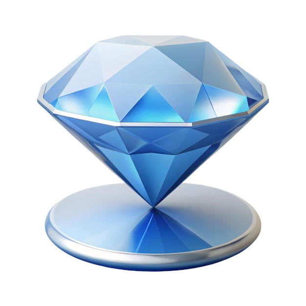 a diamond that is blue and has a diamond on it