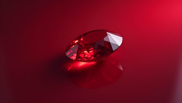 Photo a diamond that is red and has a diamond on it