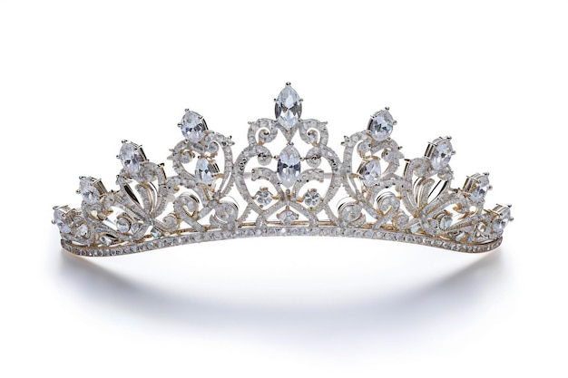 Diamond Tiara Isolated on White Background