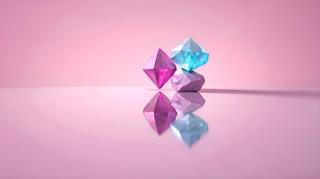 Diamonds are on a pink background