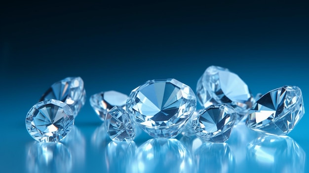 Diamonds on a blue background