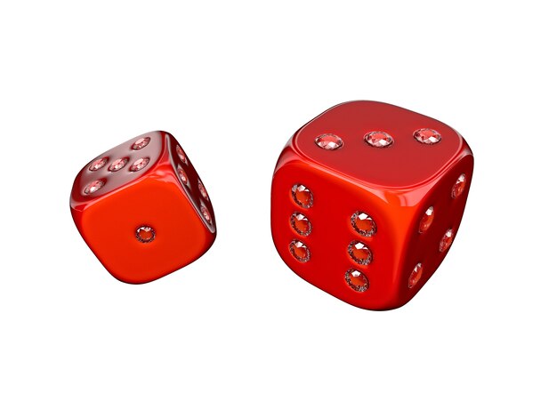 Dice with diamond