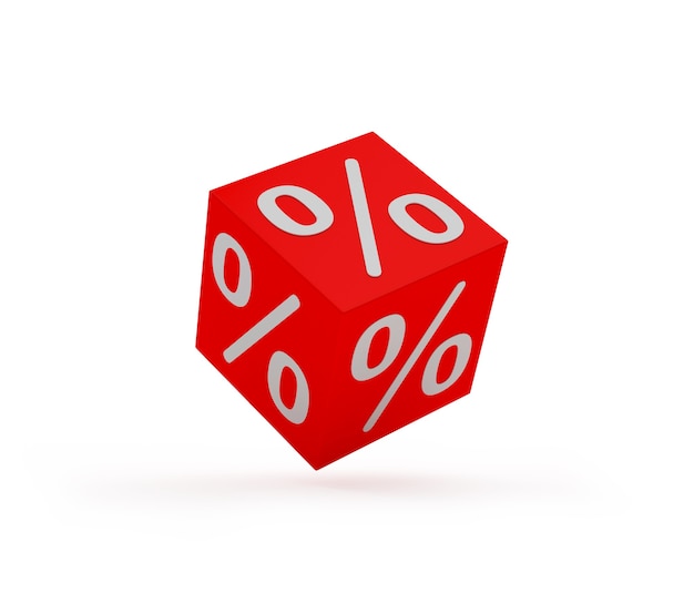 Dice with percent sign