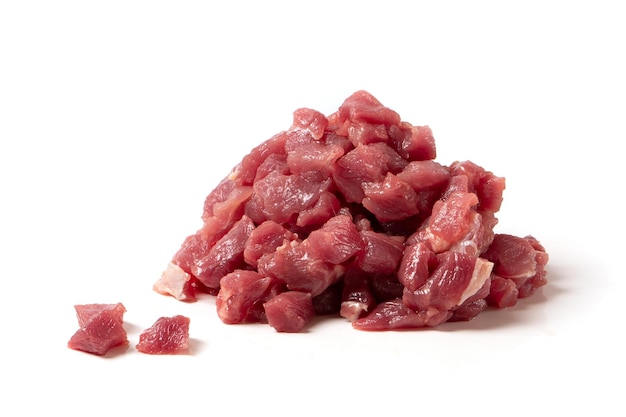 Diced pork or beef meat Animal feed Fresh meat for cooking