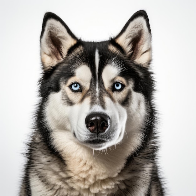 Dichromatic Husky Sitting