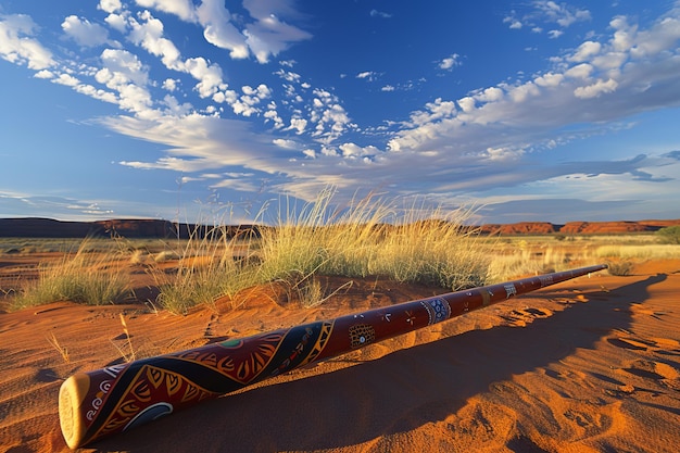 Photo didgeridoo in the outback