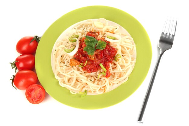 Diet soup with vegetables in pan on wooden table close-up