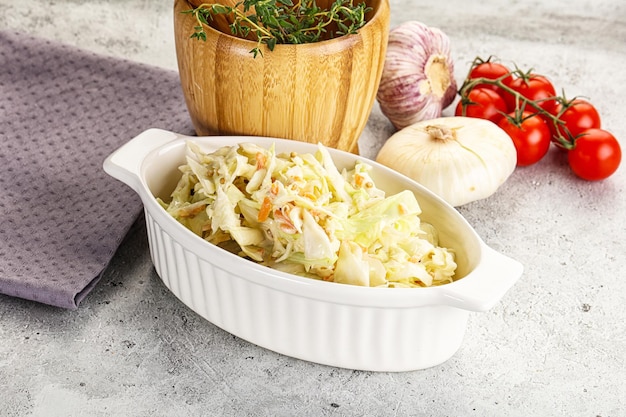 Photo dietary tasty cole slaw salad