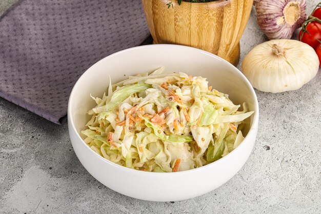 Photo dietary tasty cole slaw salad