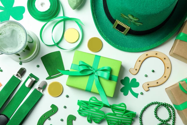 Different accessories for StPatricks Day top view