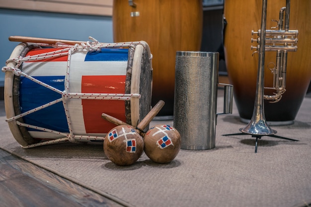 Different new Caribbean instruments in the store