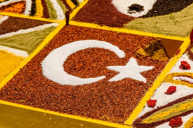 Different seasonings for sale at the turkish bazaar