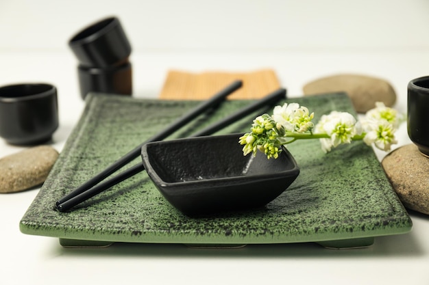 Different serving in world concept Chinese serving or Chinese table setting