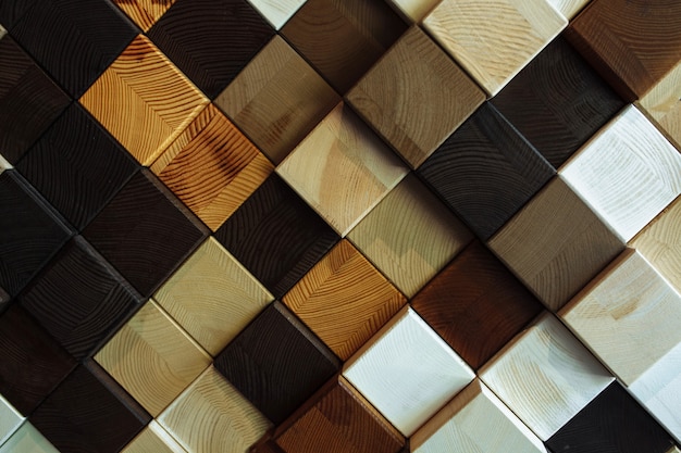 Different texture and color of wood, square shaped, beautiful background