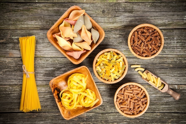 Different types of pasta