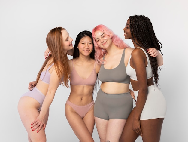 Different women posing together