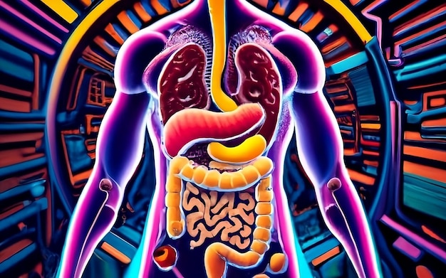 Digestive System in HIndi colorful