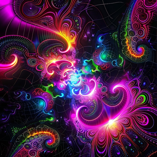 Digital abstract 3d Desktop Background wallpaper 4k glowing design generative Ai