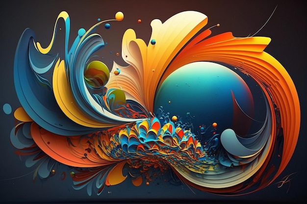 Digital Abstraction Mesmerizing Canvases and Colorful CompositionsxA