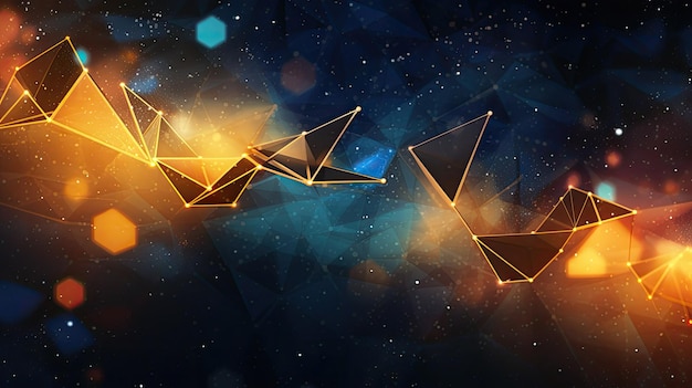 A digital art of gold triangles with the words " gold " on the bottom.