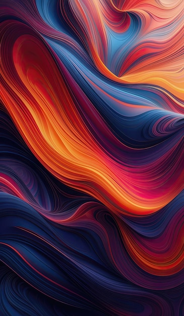 A digital art image with a dynamic swirl pattern in vivid colors Generate AI