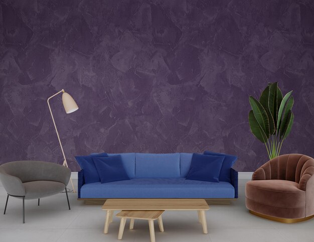 Digital Art, Living room wall mockup