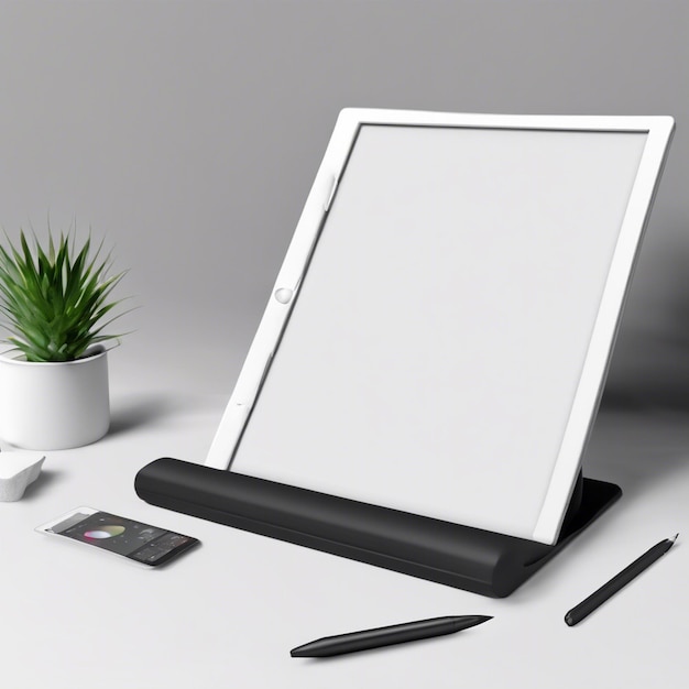 Digital art pad on a plain white background