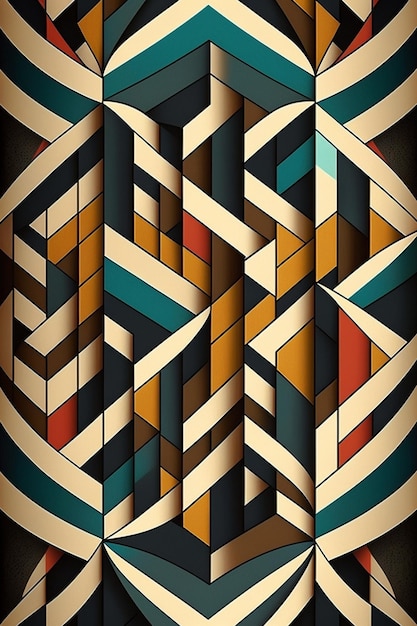 A digital art print of a geometric pattern with the word's on it