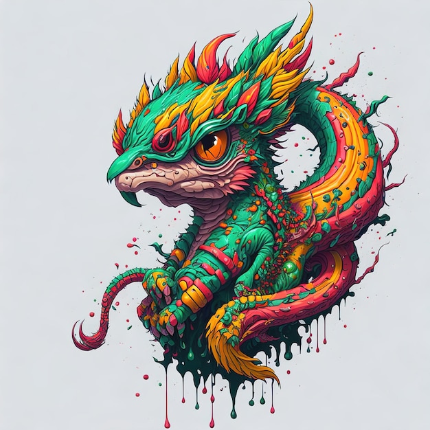 Digital art selected for the china dragon illustration vector