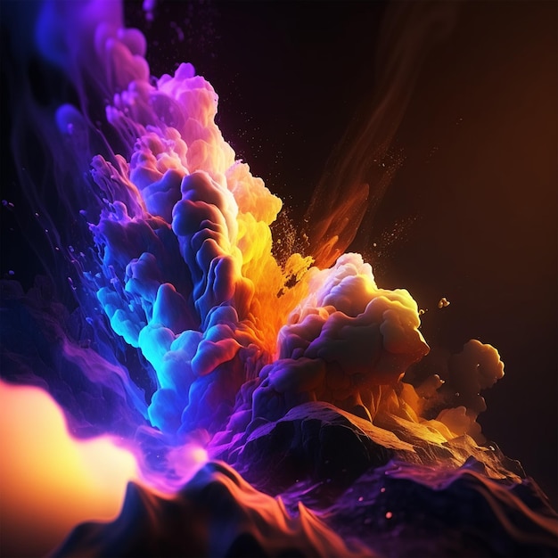 Digital art selected for the color smoke effect