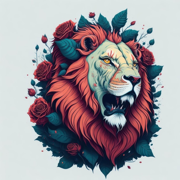 Digital art selected for the lion face