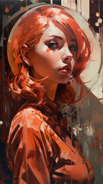 Digital art selected for the red head womne