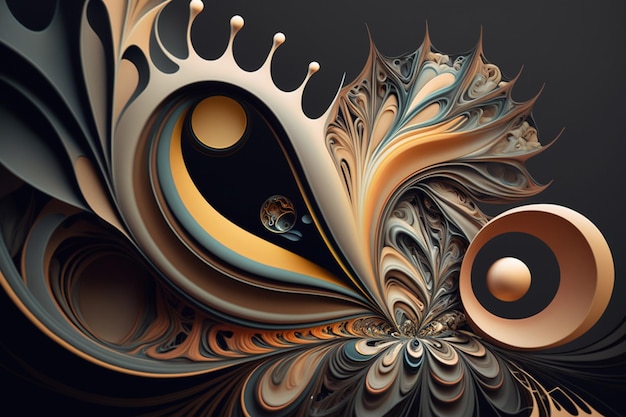 A digital art that is made up of a fractal.