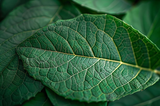 Digital artwork of closeup of leaf veins highlighting the intricate patterns and textures in nature