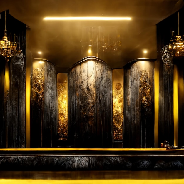 Digital artwork golden bar