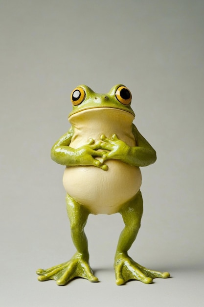 Photo digital artwork showcasing frog in a vibrant and imaginative style