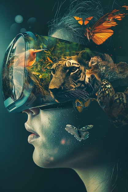 Digital artwork showcasing a futuristic augmented reality headset