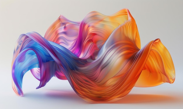 A digital artwork of smooth flowing wooden wave patterns Generate AI